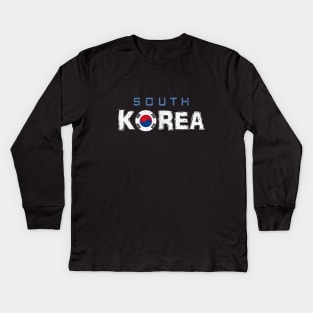 south korea, korean soccer Kids Long Sleeve T-Shirt